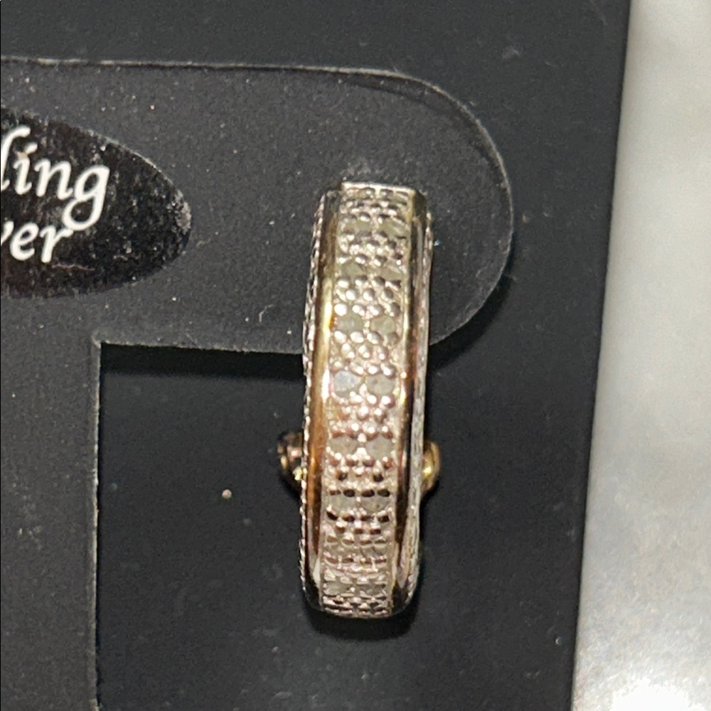 Victoria Townsend Sterling Silver gold plated 1/2 ct Diamond Earrings